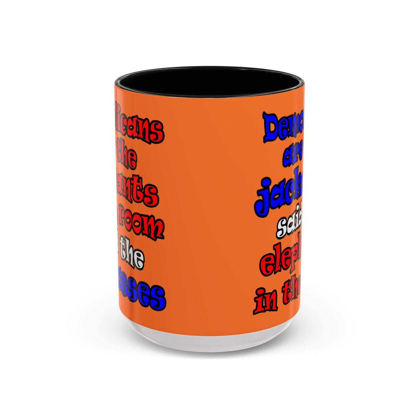 donkeys and elephants - Accent Mug (crusta)