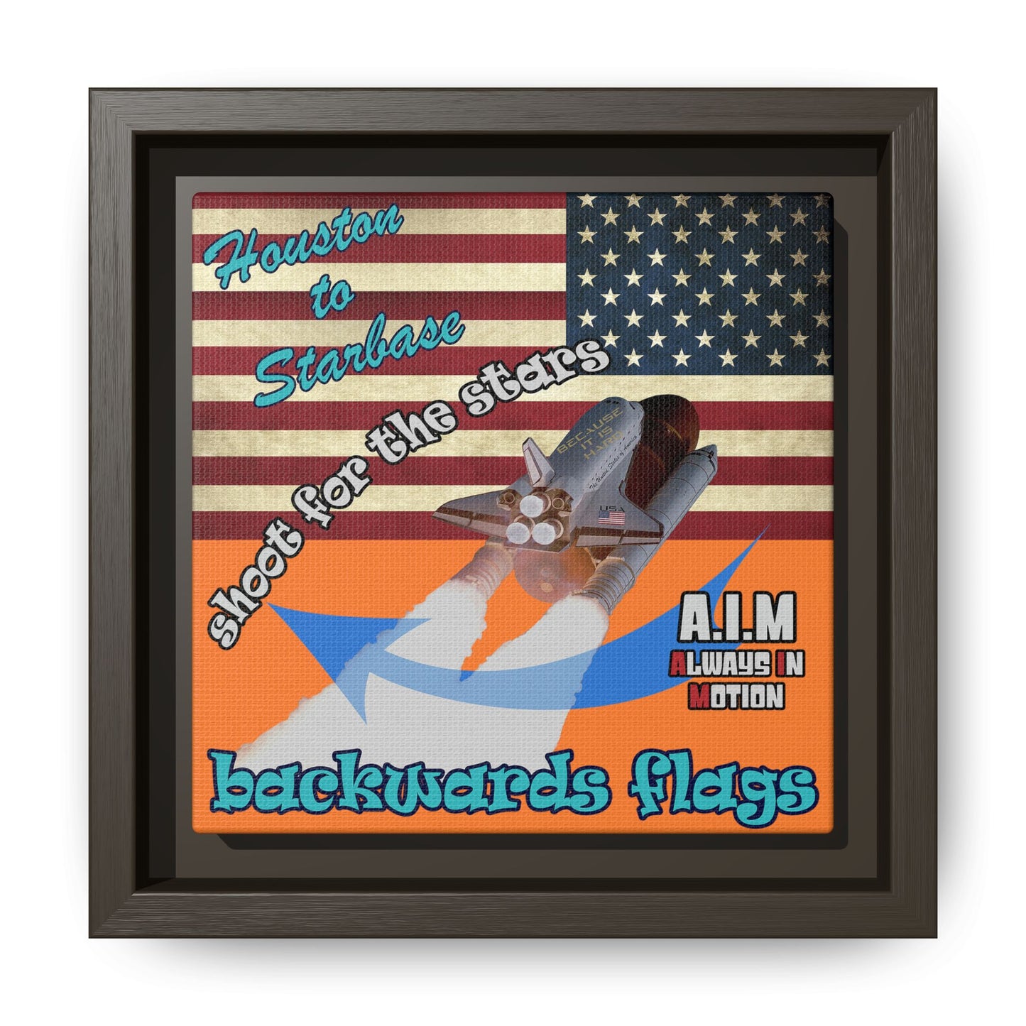shoot for the stars - framed canvas art (crusta)