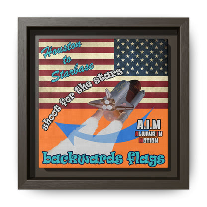 shoot for the stars - framed canvas art (crusta)