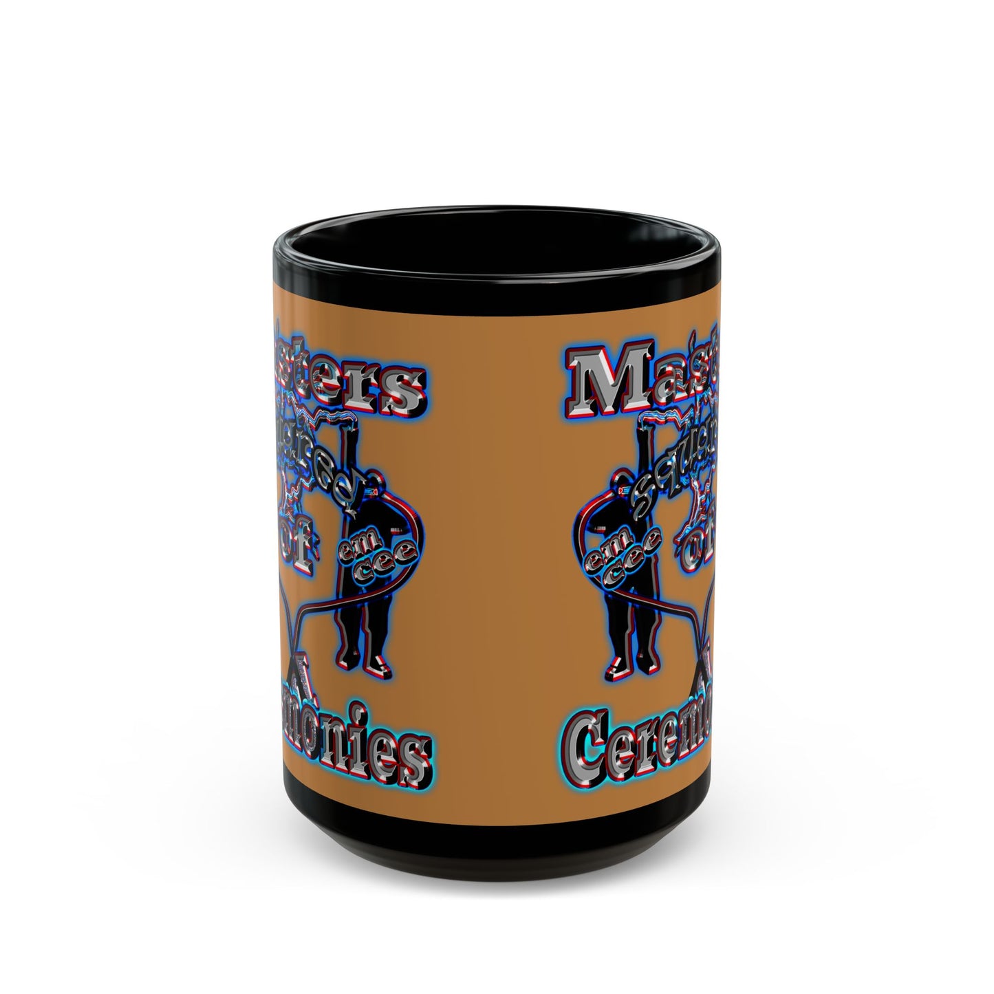 em cee squared - Black Mug (light brown)