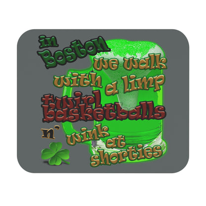 celtics logo - Mouse Pad (Rectangle) (dark grey)