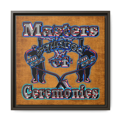 em cee squared - framed canvas art (brown papyrus)