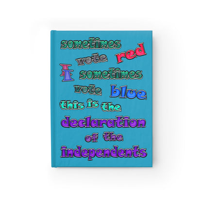 declaration of the independents - journal-lined (turquoise)