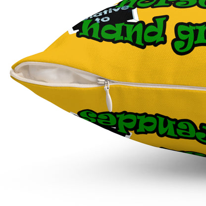 my luck - Spun Polyester Square Pillow - (yellow)