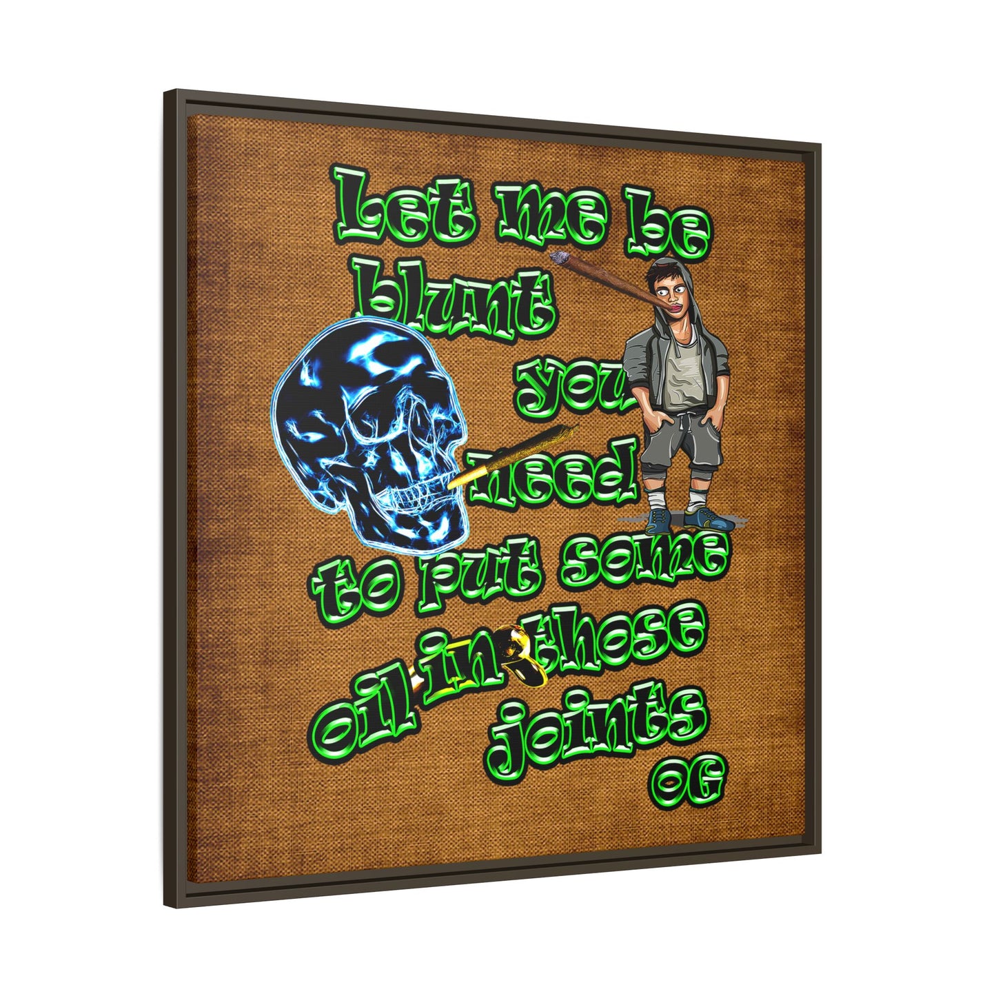 og - framed canvas art (brown papyrus)