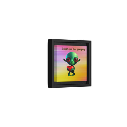 I don't care that your grey - framed canvas art (color blur)