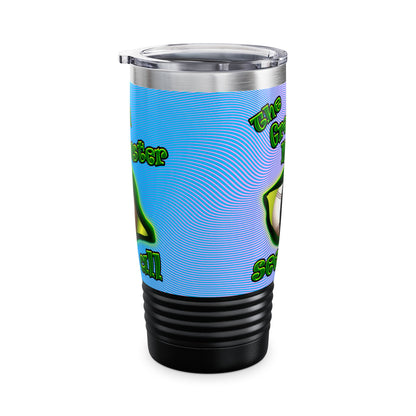 green monster - Ringneck Tumbler, 20oz (light blue-purple wave)