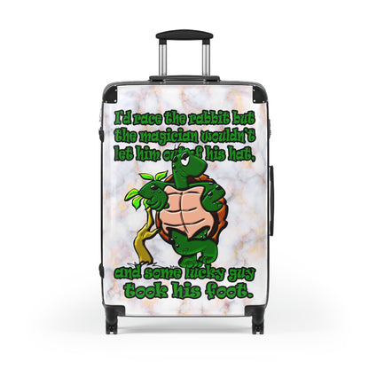 turtle race - Suitcase (white marble)