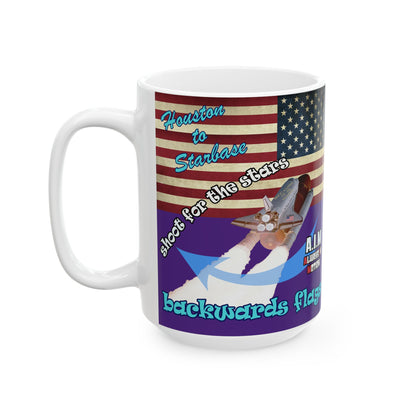 shoot for the stars - White Mug (purple)