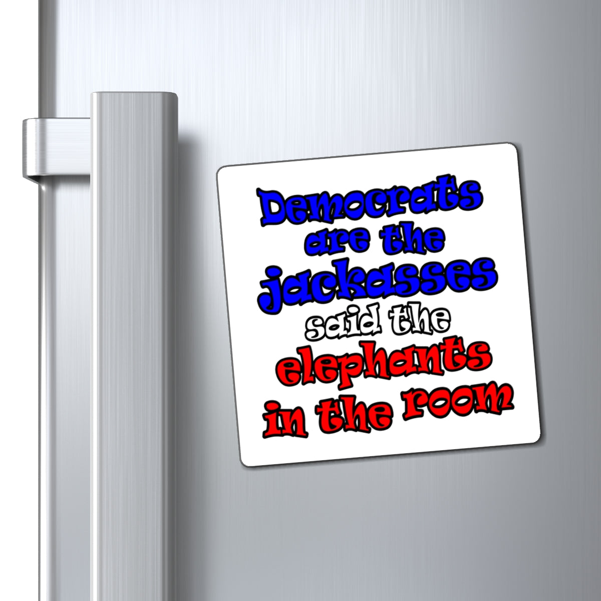 donkeys and elephants - Magnets - (white)