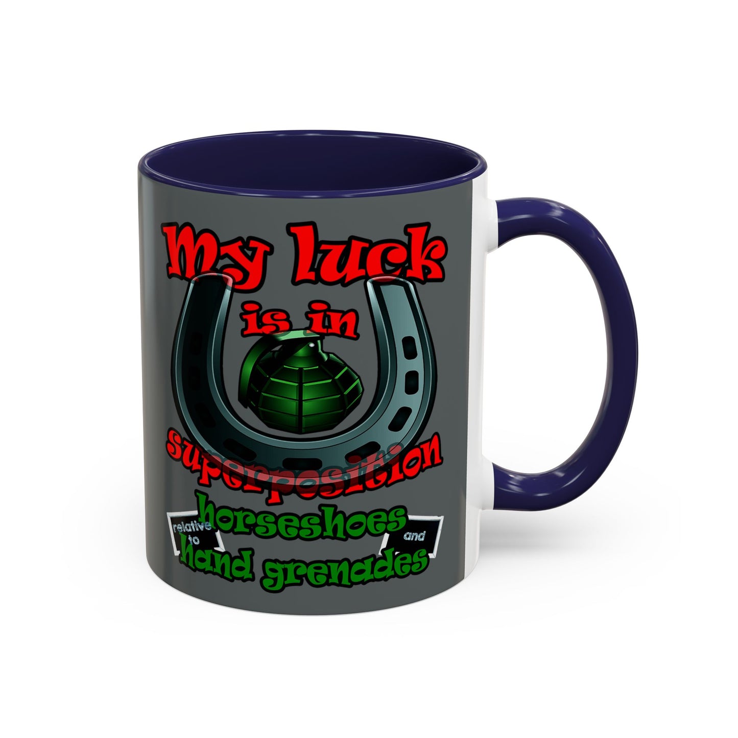 my luck - Accent Mug (dark grey)