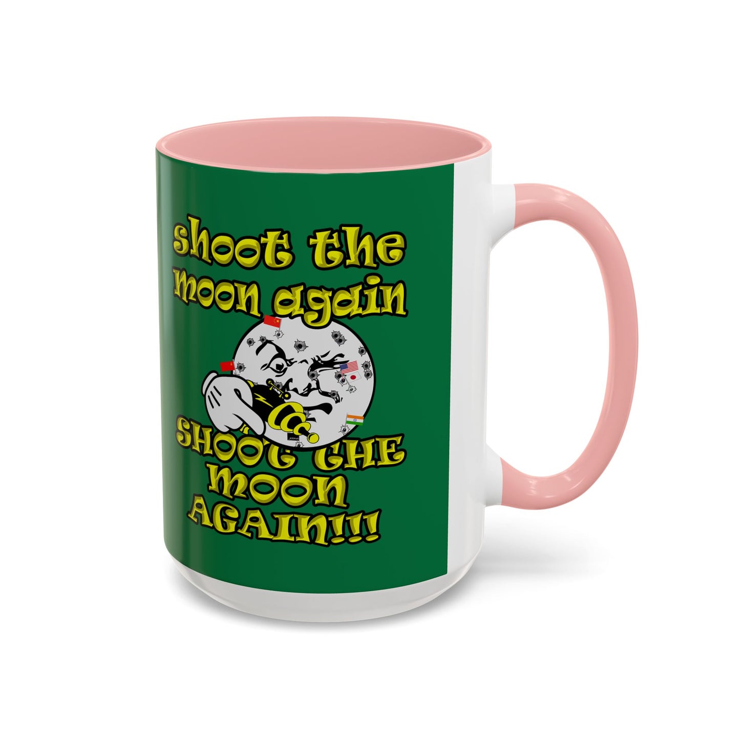shoot the moon again - Accent Mug (dark green)