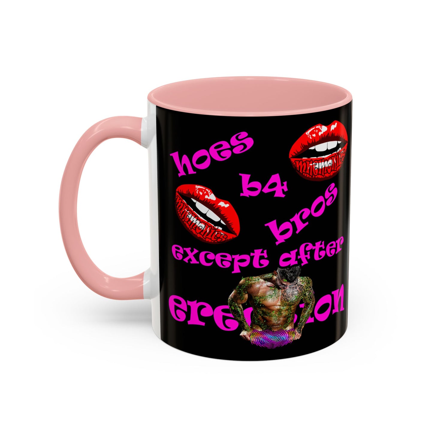 hoes b4 bros - Accent Mug (black)