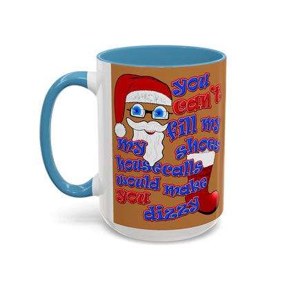 santa's shoes - Accent Mug (light brown)