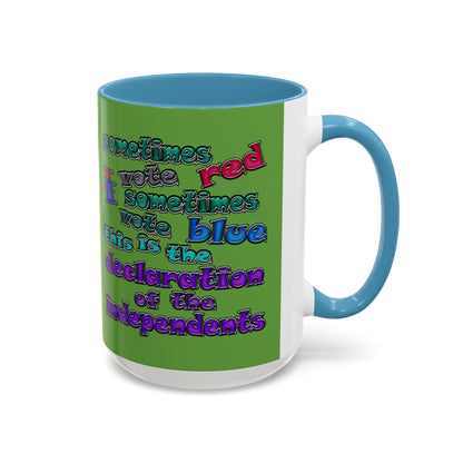 declaration of the independents - Accent Mug (green)
