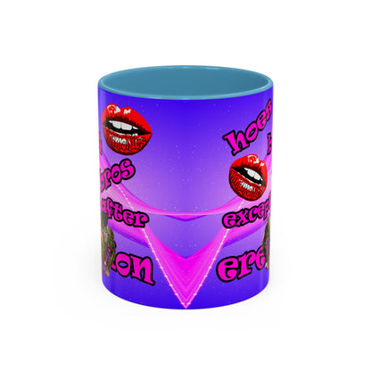 hoes b4 bros - Accent Mug (purple-pink wave)
