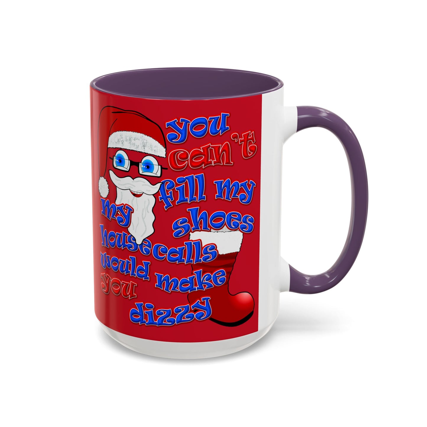 santa's shoes - Accent Mug (dark red)