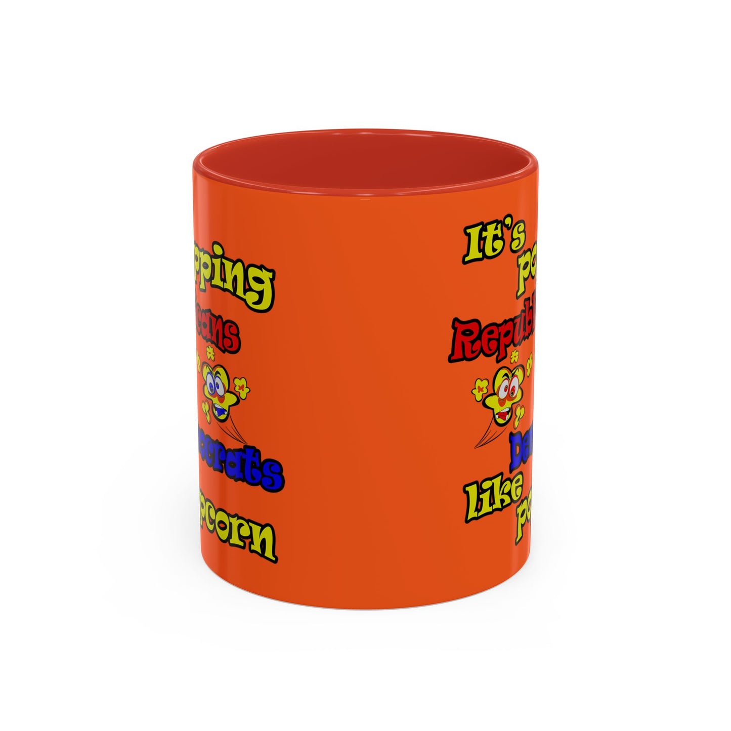popping like popcorn - Accent Mug (orange)