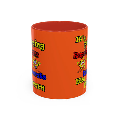 popping like popcorn - Accent Mug (orange)