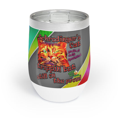 schrodinger's cat - Chill Wine Tumbler (rainbow split)