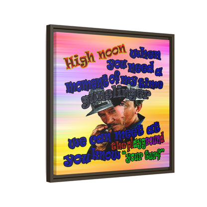 high noon - framed canvas art (color blur)