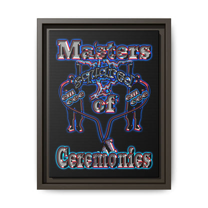 em cee squared - framed canvas art (black)