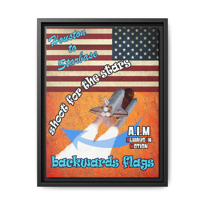 shoot for the stars - framed canvas art (burnt orange)