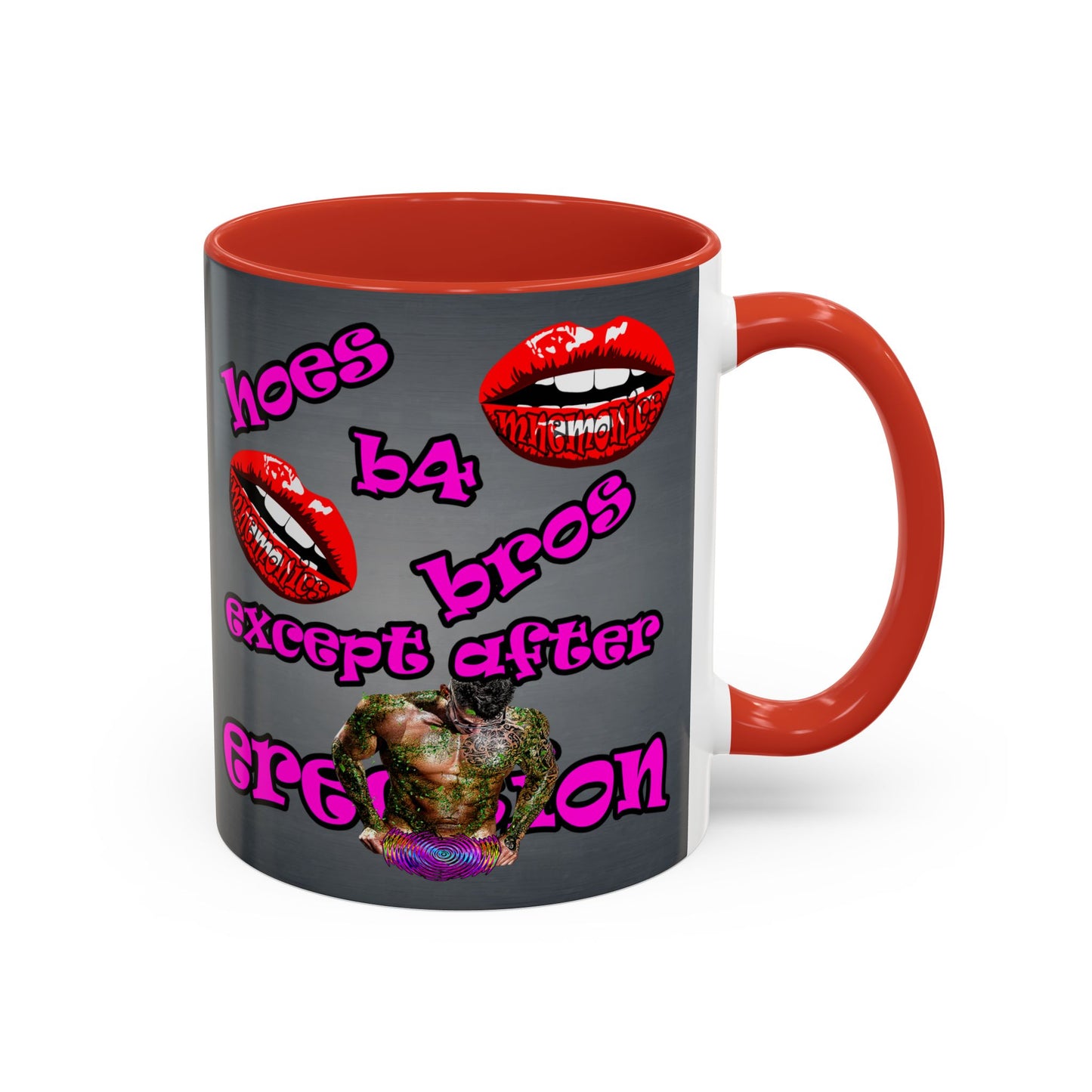 hoes b4 bros - Accent Mug (grey-light grey)