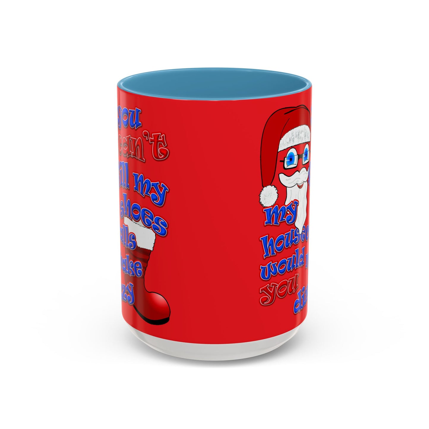 santa's shoes - Accent Mug (red)