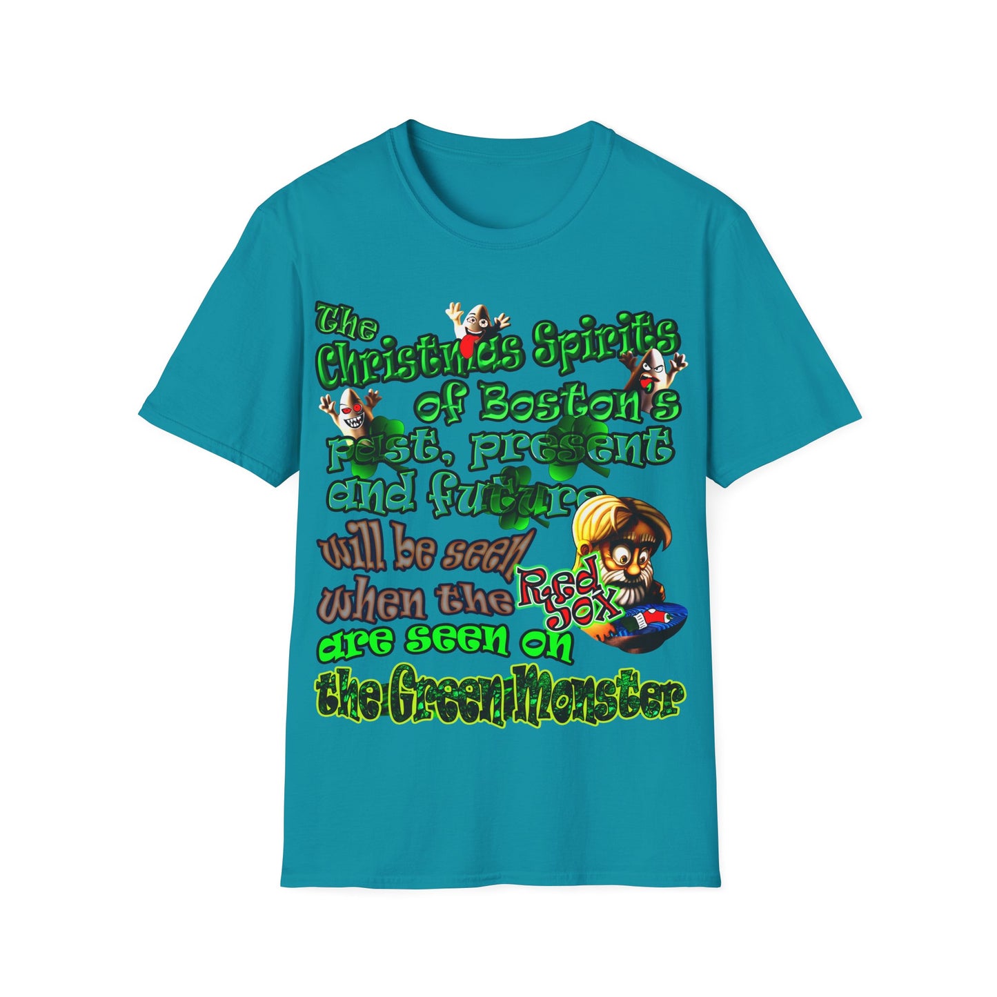 christmas spirits of boston - Unisex Softstyle T-Shirt