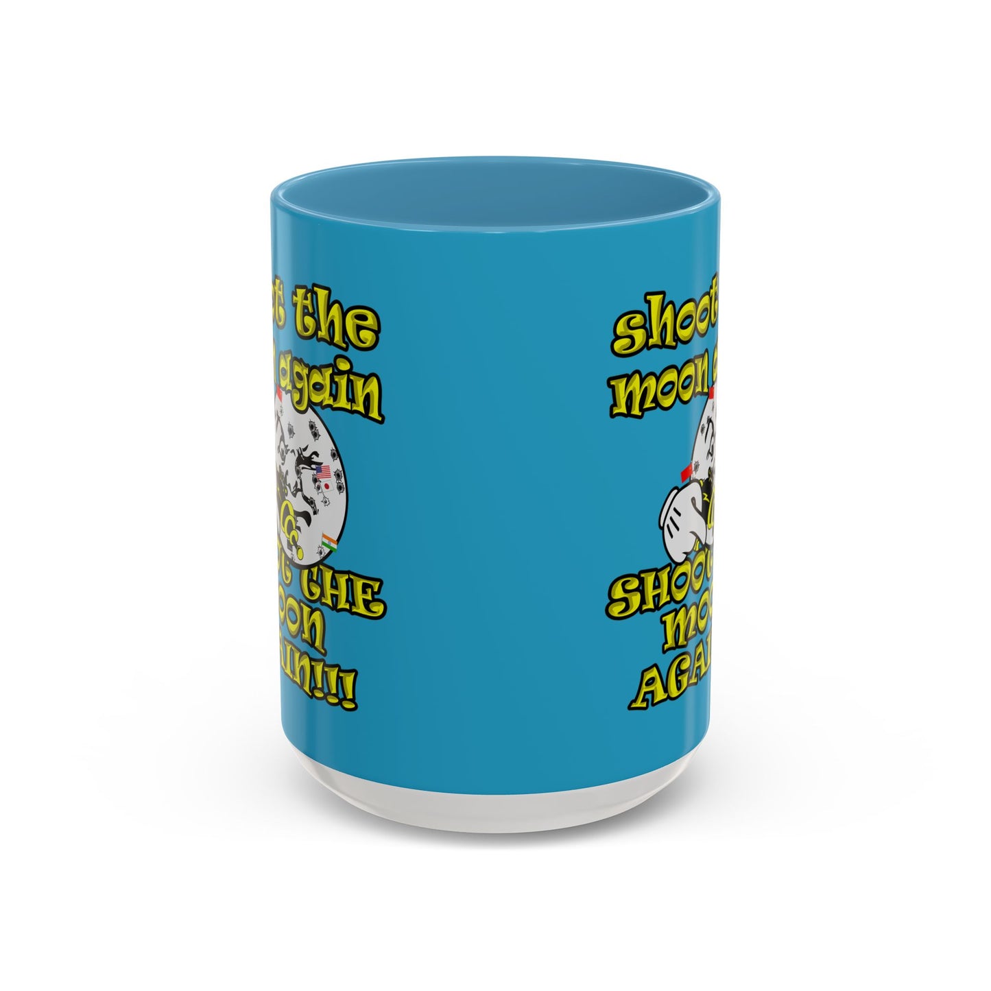 shoot the moon again - Accent Mug (turquoise)