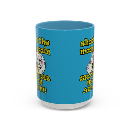 shoot the moon again - Accent Mug (turquoise)