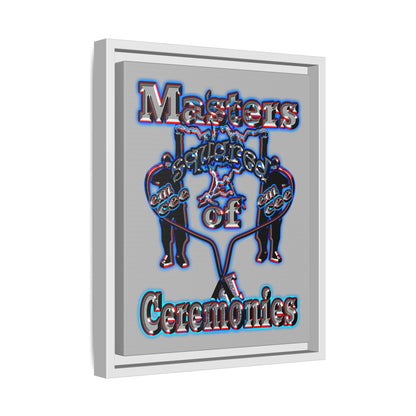 em cee squared - framed canvas art (light grey)