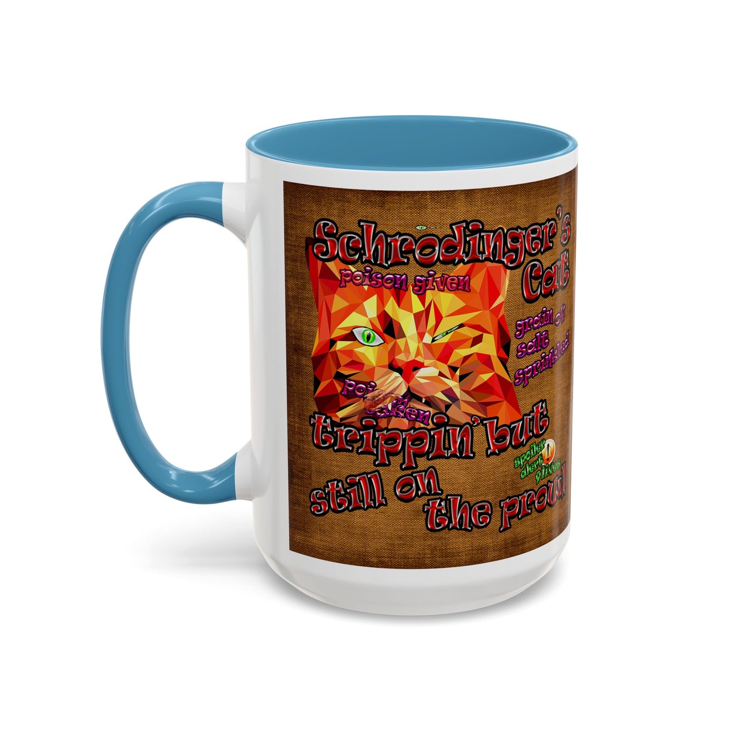 schrodinger's cat - Accent Mug (brown papyrus)