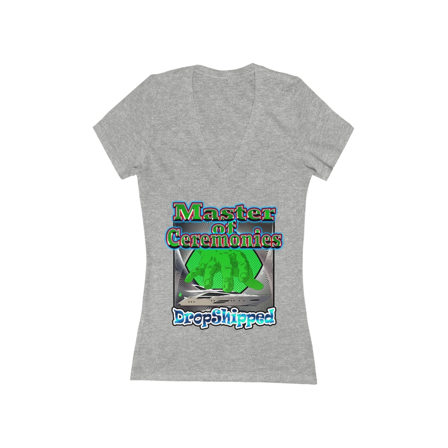 logo - Women's Jersey Short Sleeve Deep V-Neck Tee