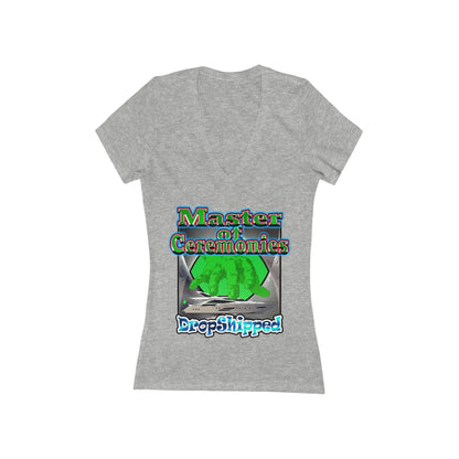 logo - Women's Jersey Short Sleeve Deep V-Neck Tee