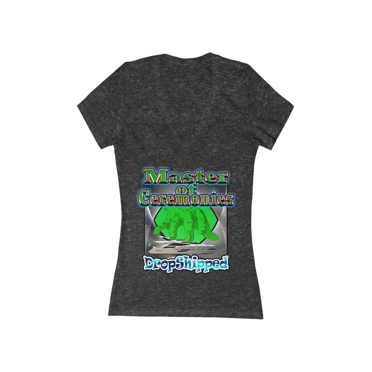 logo - Women's Jersey Short Sleeve Deep V-Neck Tee