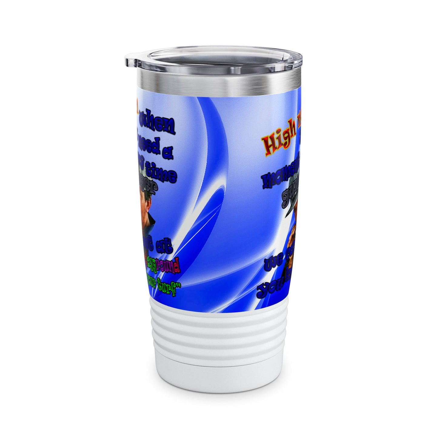 high noon - Ringneck Tumbler, 20oz (blue-white wave)