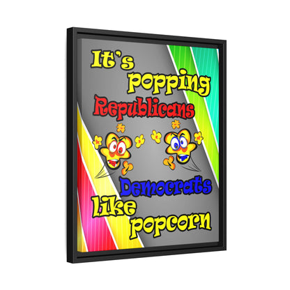 popping like popcorn - framed canvas art (rainbow split)
