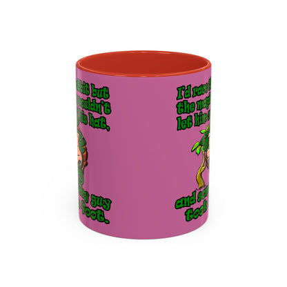 turtle race - Accent Mug (light pink)
