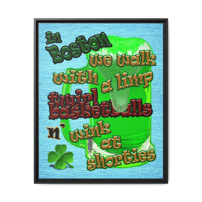 celtics logo - framed canvas art (faded blue)