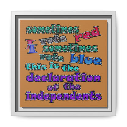 declaration of the independents - framed canvas art (light brown)