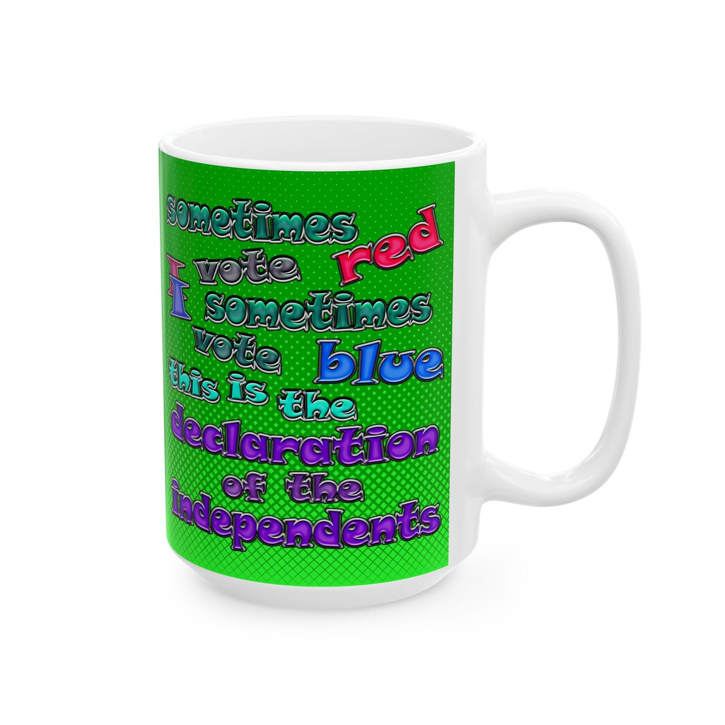 declaration of the independents - White Mug (logo green)