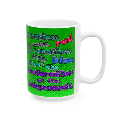 declaration of the independents - White Mug (logo green)