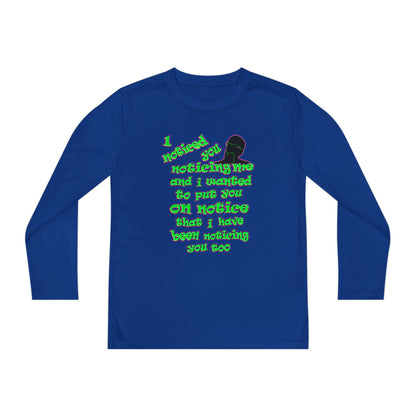 noticed you noticing - Youth Long Sleeve Competitor Tee