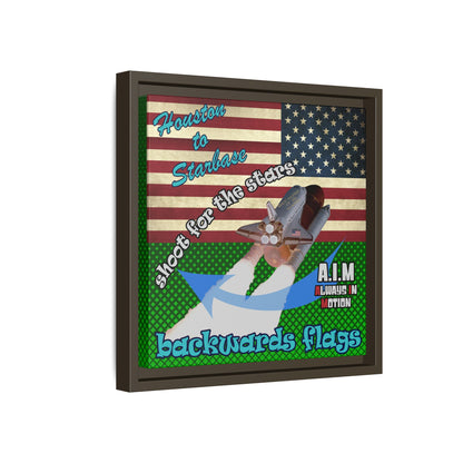 shoot for the stars - framed canvas art (logo green)