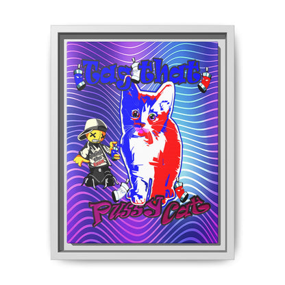 tag that - framed canvas art (purple wave)
