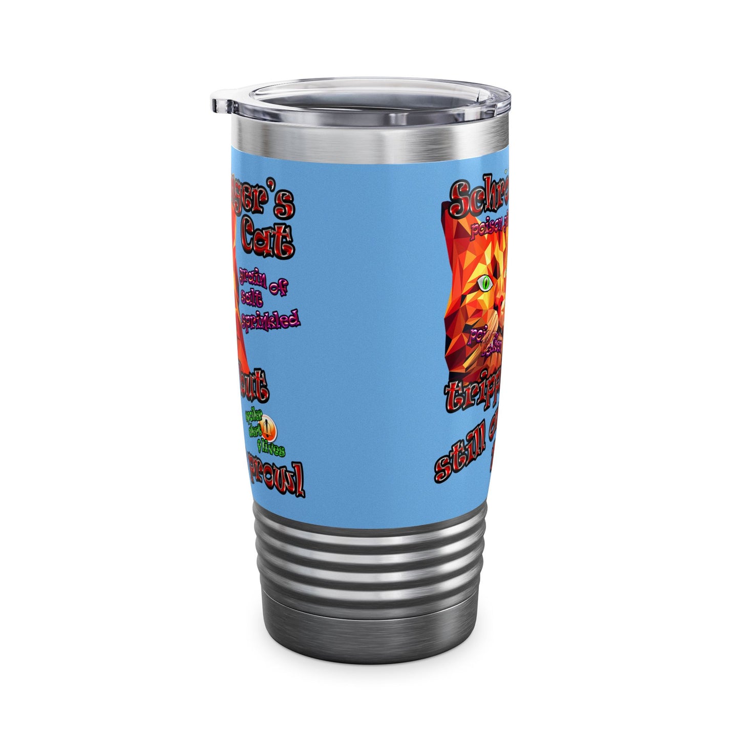 schrodinger's cat - Ringneck Tumbler, 20oz (light blue)