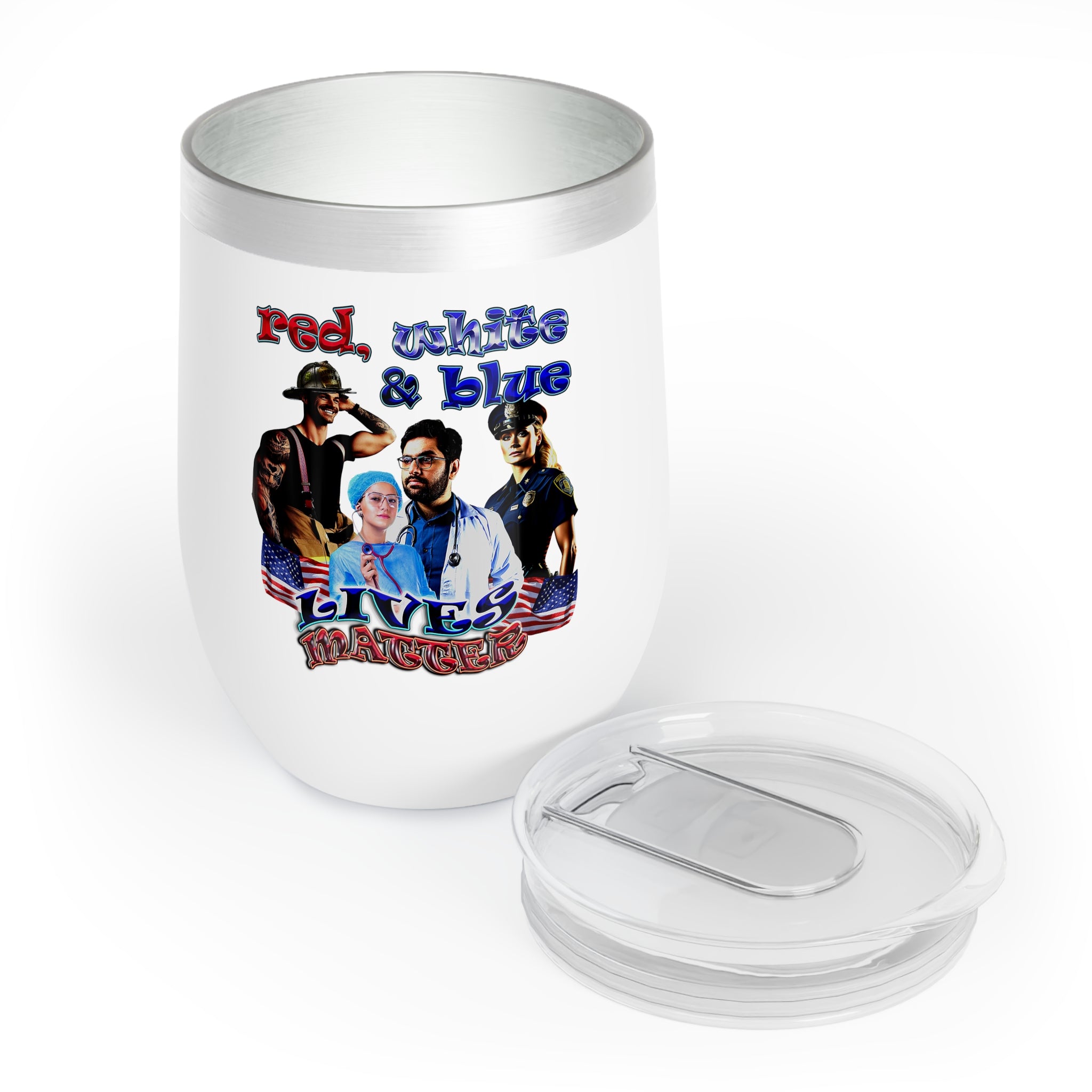 rw&b lives matter - Chill Wine Tumbler