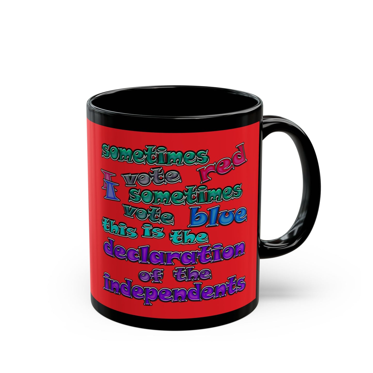 declaration of the independents - Black Mug (red)